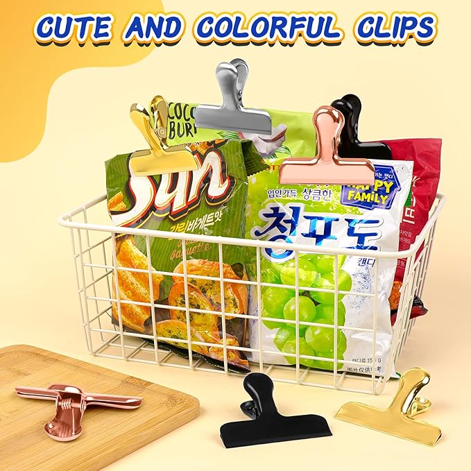 VNDUEEY 24 Pack Stainless Steel Chip Clips, Bag Clips - Image 6