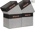 Temary 13 x 13 Storage Cubes Foldable Storage Cubes 4 Pack Canvas Storage Bin by TEMARY