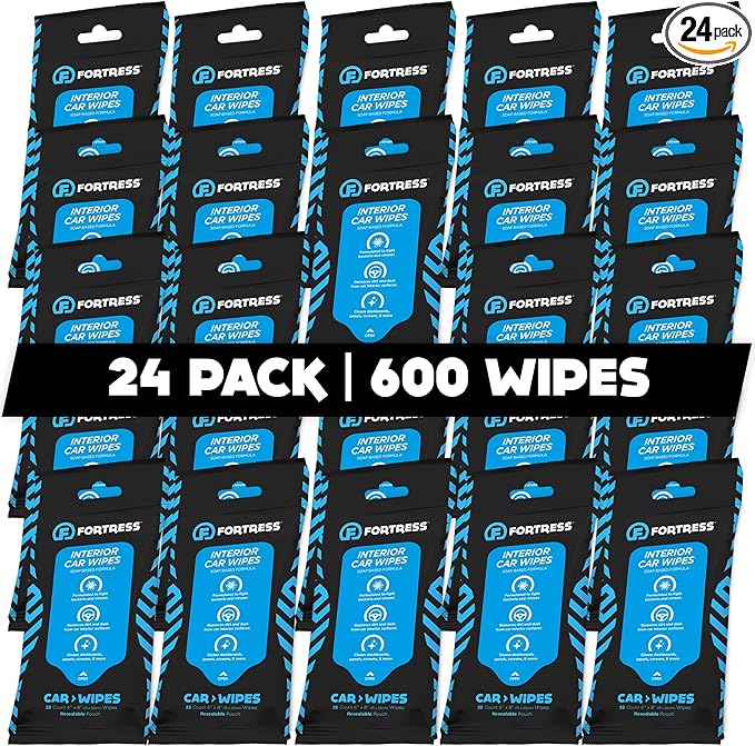Fortress Car Interior Wipes for Car Interior Cleaning, and Steering Wheel by Fortress