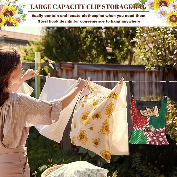 Christmas 2025 Adjustable Clothespin Storage Bag - Image 6