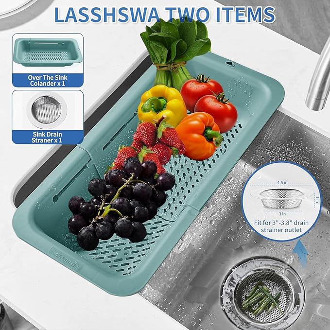 LASSHSWA Collapsible Colander and Strainer - Image 2