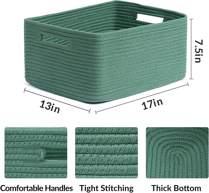 Large Storage Baskets for Shelves, Closet Organizers Bins for Clothes Blanket - Image 2