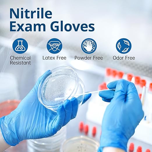 Disposable Nitrile Exam Gloves, 3 Mil, Nitrile Gloves Disposable Latex Free - Image 2
