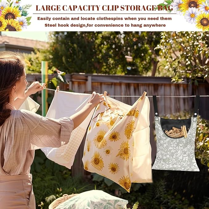 Large Clothespin Storage Bag 14.5"x12" - Image 5