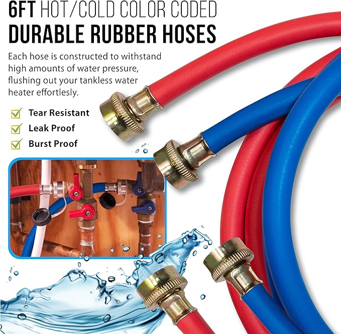 DrainX Tankless Water Heater Flushing Kit Includes Submersible Pump, Liquid - Image 3