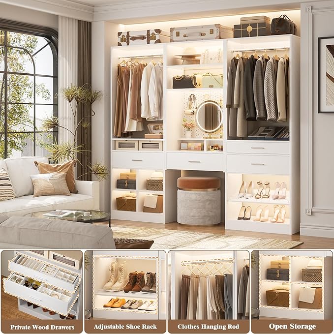 Unikito 75” Modular Closet System, Freestanding Closet Organizer - Image 5