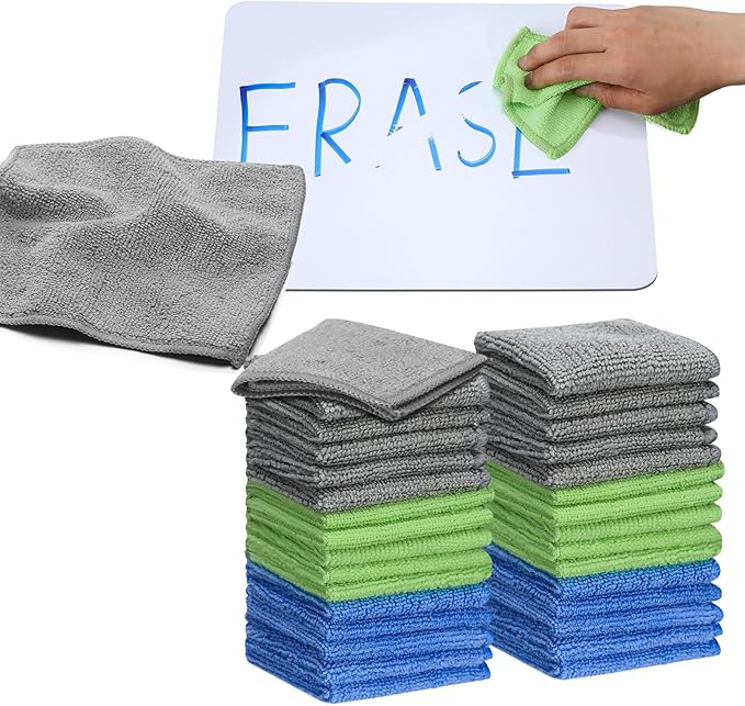 Tanlade Microfiber Cleaning Cloth 6"x6" Cleaning Rags Reasonable Kitchen Towels by Tanlade