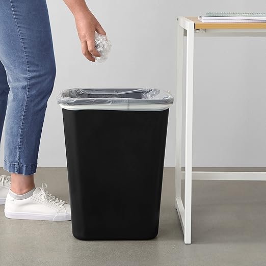 Amazon Basics Trash Can, Rectangular Commercial Office Wastebasket, 10 Gallon - Image 7
