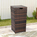 VINGLI Wicker Patio Trash Can, 27 Gallon Rattan Trash Can by VINGLI