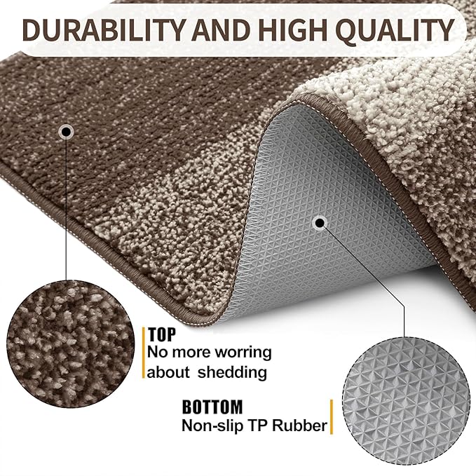 Kitinjoy Indoor Outdoor Door Mat, 36x24 Non-Slip Absorbent Dirt Trapper - Image 3