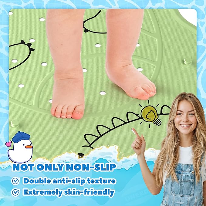 UNEEDE Dinosaur Kids Bathtub Mat - Image 4