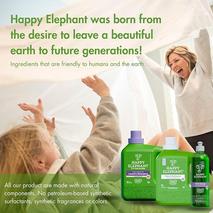 Happy Elephant Liquid Laundry Bundle, Natural Laundry Detergent & Fabric - Image 9