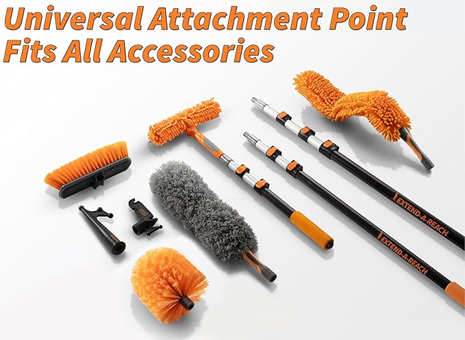 30 Foot High Reach Telescoping Duster Kit and Vinyl Siding Brushes - Image 9