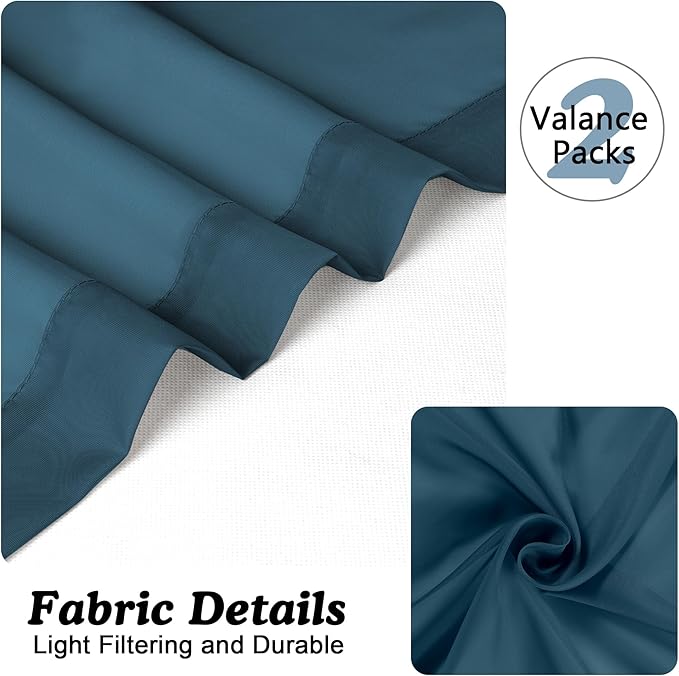 Chyhomenyc Stone Blue Sheer Valances - Image 8