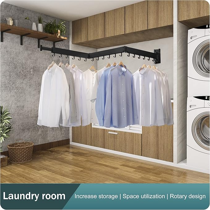 Clothes Drying Rack Wall Mounted, Drying Rack Clothing, Laundry Drying Rack - Image 5