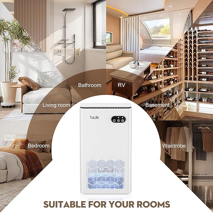 ToLife Dehumidifier for Home, 1000 sq.ft Dehumidifiers for Basement Bedroom - Image 7