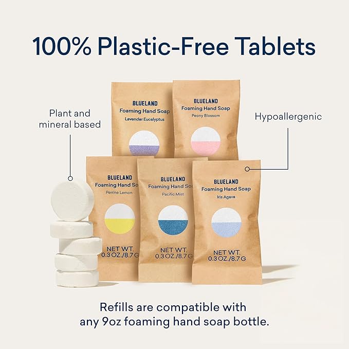 BLUELAND Foaming Hand Soap Refill Tablets, Pacific Mist Scent, Eco Friendly - Image 2