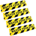 Boao 4 Pieces Watch Your Step Stickers Sign 6 x 24 Inch Caution Watch Your Step by Boao