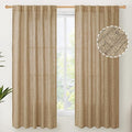 YoungsTex Toffee Linen Curtains 63 Inch Length by YoungsTex