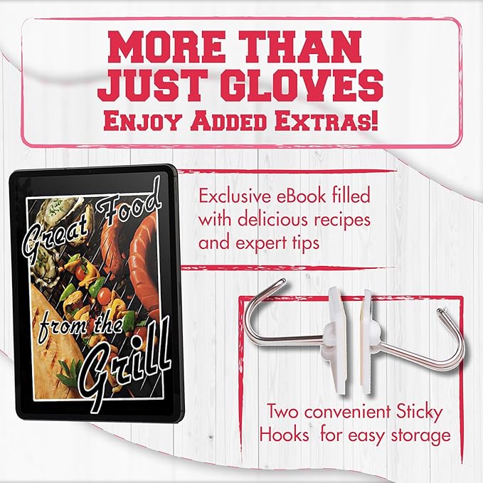 KITCHEN PERFECTION Silicone Smoker Oven Gloves - Image 3