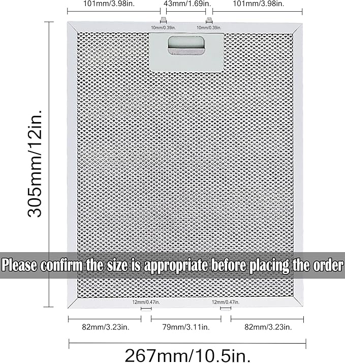  W10169961A Aluminum Range Hood Filters Replacement 3 Pack 10.5 x - Image 3