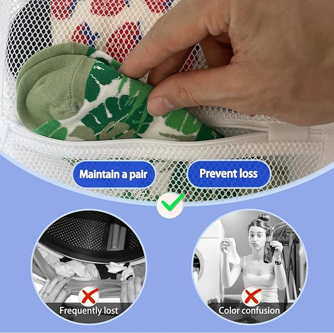 Mesh laundry bags for washing machine, can wash 10 pairs of socks, maintain - Image 3