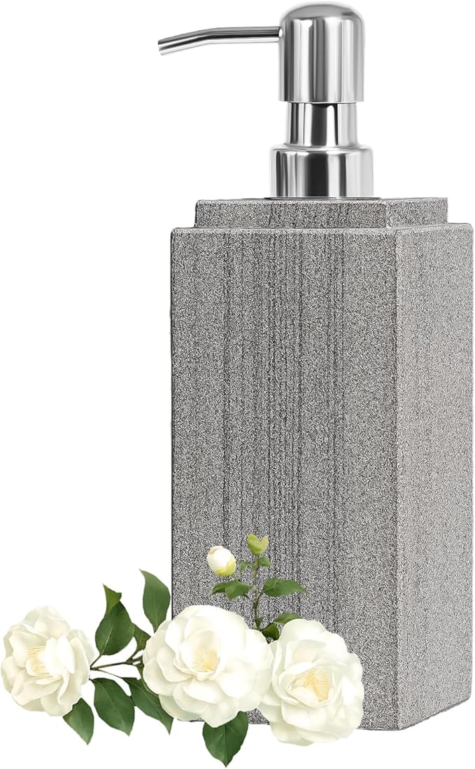 Marble Soap Dispenser for Bathroom, Amaauto Natural Marble Hand Liquid&Lotion by Amaauto