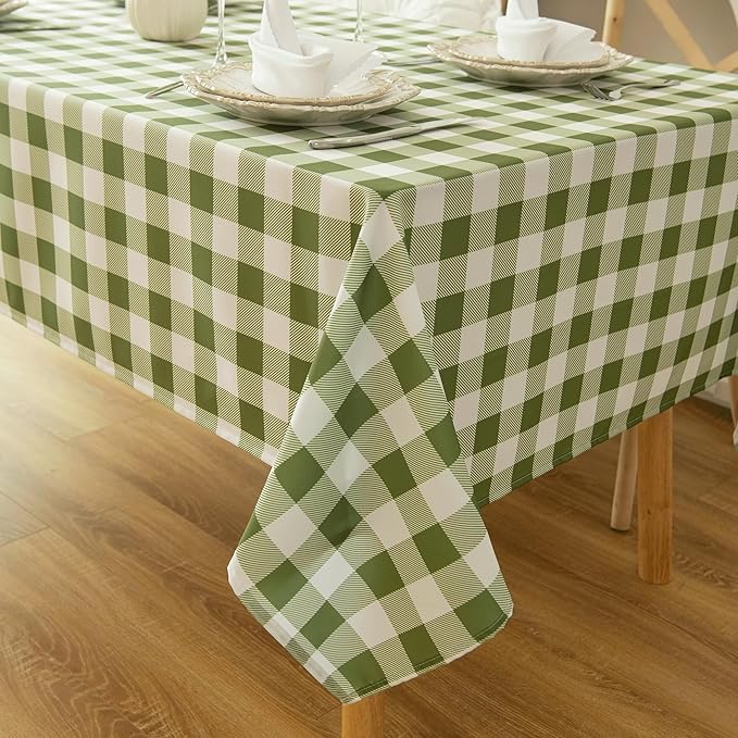 Classic Gingham Plaid Tablecloth Fabric - Image 8