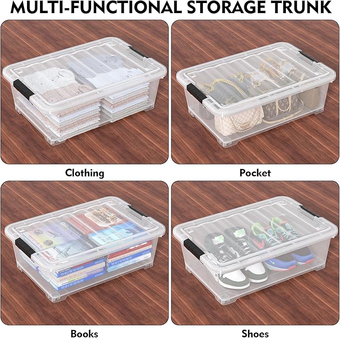 20 Quart Under Bed Shoe Storage Container Bin - Image 5