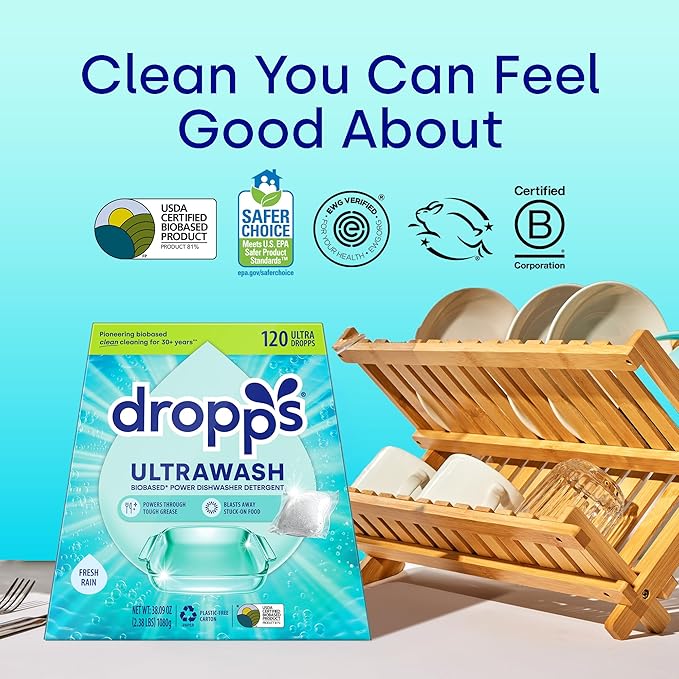 Dropps UltraWash Dishwasher Pods, Fresh Rain - Image 7