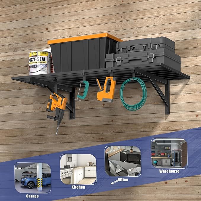 2x4ft Heavy Duty Garage Shelving, 200LB Capacity Storage Rack - Image 6