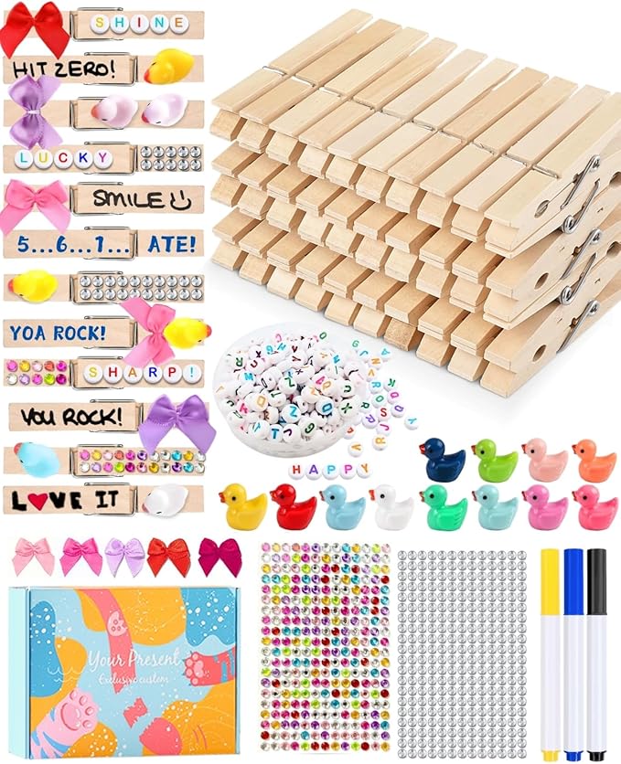 Cheer Pins for Backpack Cheer Stuff Kit 70 Clothes Pins by SFSOONEAT
