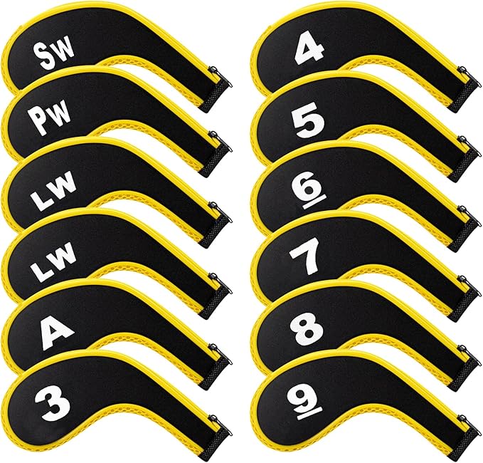 Golf 12pcs Thick Synthetic Golf Iron Head Covers Set Headcover Fit All Brands by Unknown