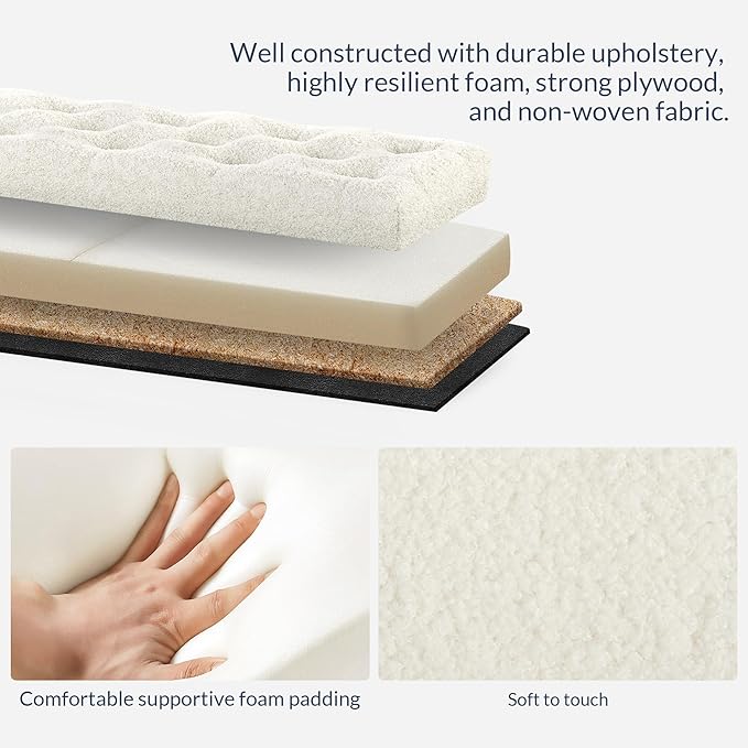 BELLEZE 47" Storage Ottoman, Storage Bench - Image 9