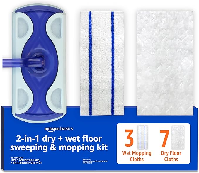 Amazon Basics Wet & Dry Sweeper Kit Pack of 1 by AmazonBasics