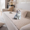 OTOB Sofa Covers for 3 Cushion Couch Washable, All Seasons Fuzzy Non Slip Kids by OTOB