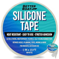 White Heavy Duty Silicone Tape, Self-Fusing Rubber Hose and Plumbing Water Pipe by BetterBoat