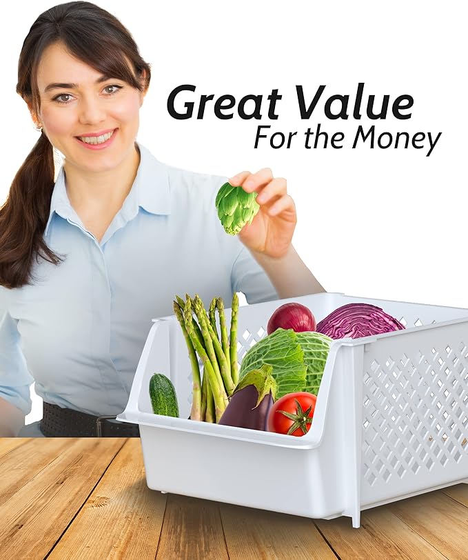 TidyFriend Plastic Stackable Storage Bins - Image 4