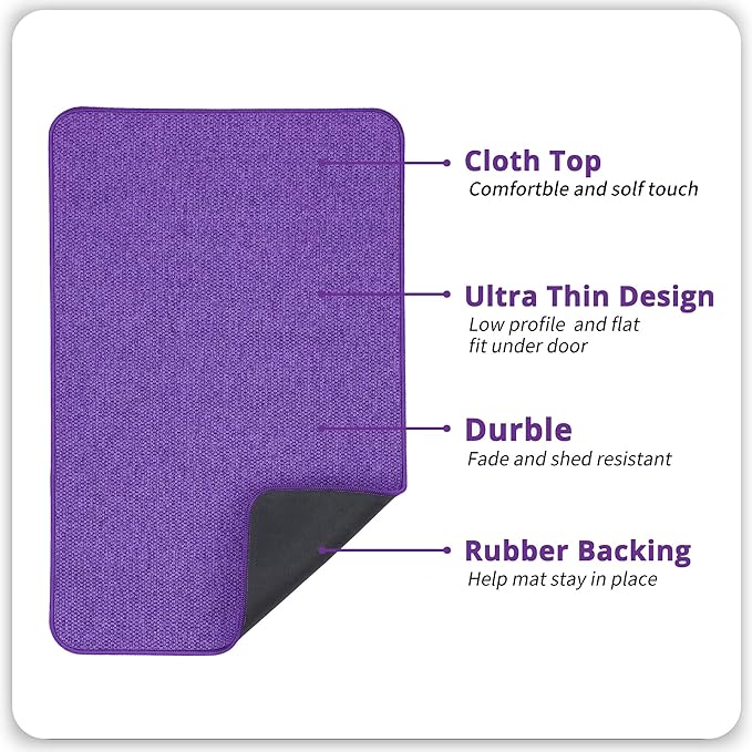 Bathroom Rugs Set 2 Pieces, Thin Bathroom Mats, Toilet Rugs, Quick Dry - Image 3