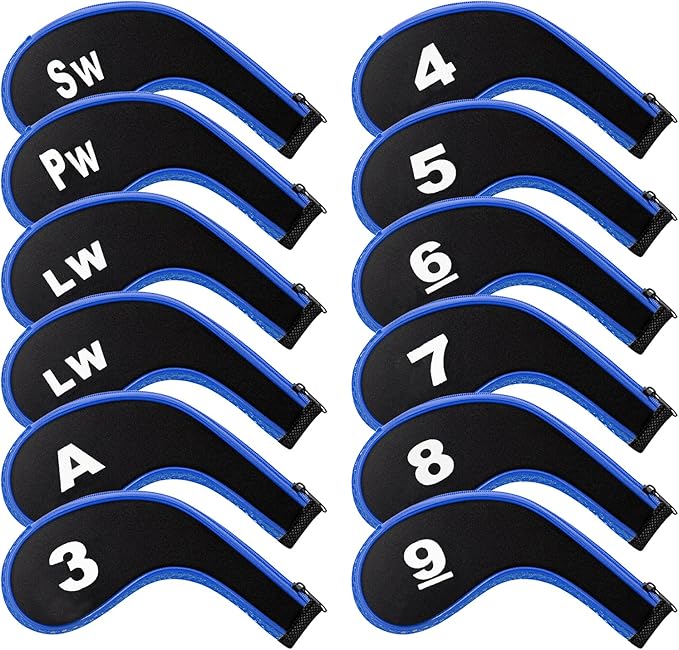 Golf 12pcs Thick Synthetic Golf Iron Head Covers Set Headcover Fit All Brands by Unknown