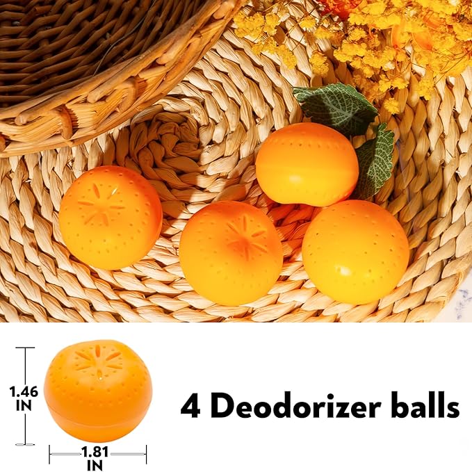 4 Pack Baking Soda Deodorizers, Shoe Deodorizer Balls, Air Freshener - Image 3