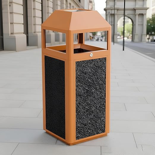 Commercial Metal Outdoor Trash Can by CrazyAnt