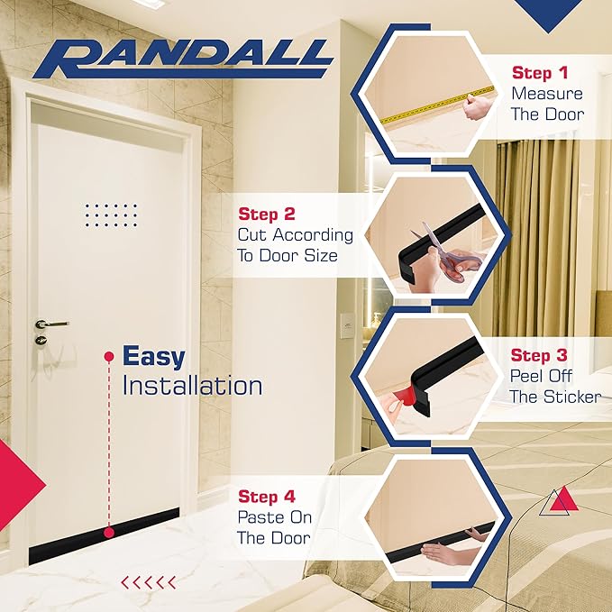 Adhesive Backed Door Draft Stopper – Silicone Under Door Sweep - Image 6
