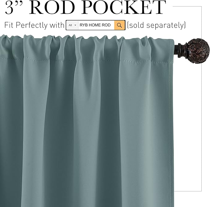 RYB HOME RV Camper Door Window Curtains -Blackout Privacy Curtains & Drapes - Image 2