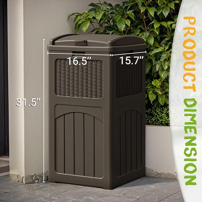 YESHOMY 4 Pack Outdoor Trash Can - Image 7