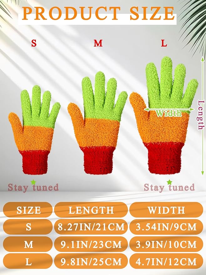 Patelai 3 Pairs Microfiber Plant Dusting Gloves Leaf Cleaning Gloves - Image 3