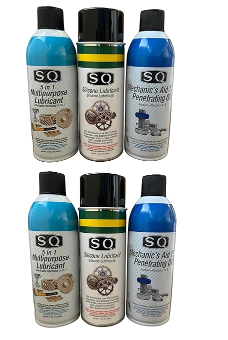 SQ Lubricant Combo, SQ Mechanic's Aid 17-6 Penetrating Catalist, 5 in 1 by Unknown