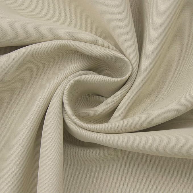 BGment Beige Blackout Curtains for Bedroom Kitchen 45 Inches Long - Image 7