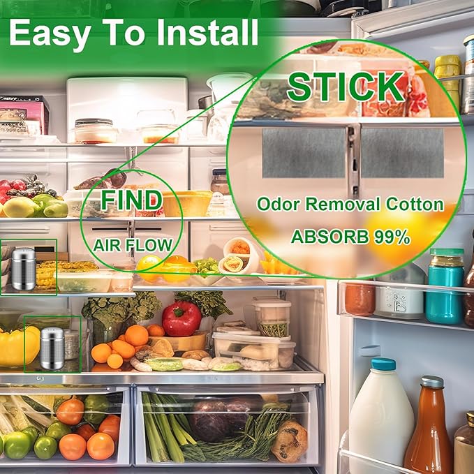 Refrigerator Deodorizer Refrigerator Odor Eliminator Fridge Deodorizer Compact - Image 3