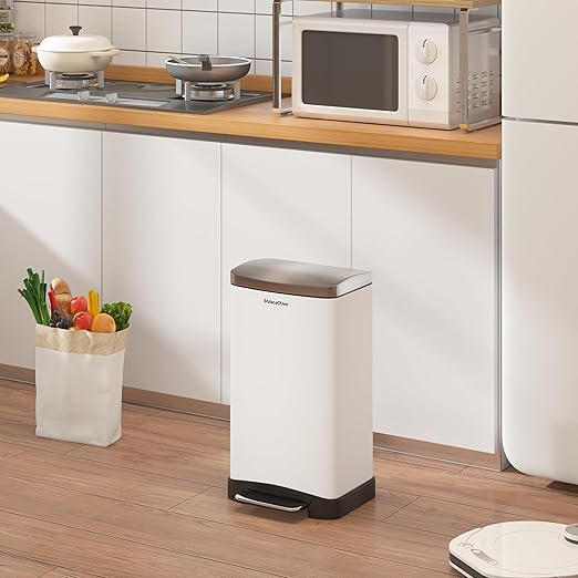 30L/8 Gallon Stainless Steel Garbage Bin - Image 2